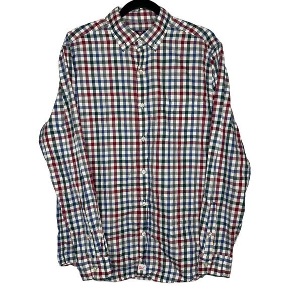 Vineyard Vines Murray Shirt Gingham Checkered Long Sleeve Button Front Size Md - Picture 2 of 5